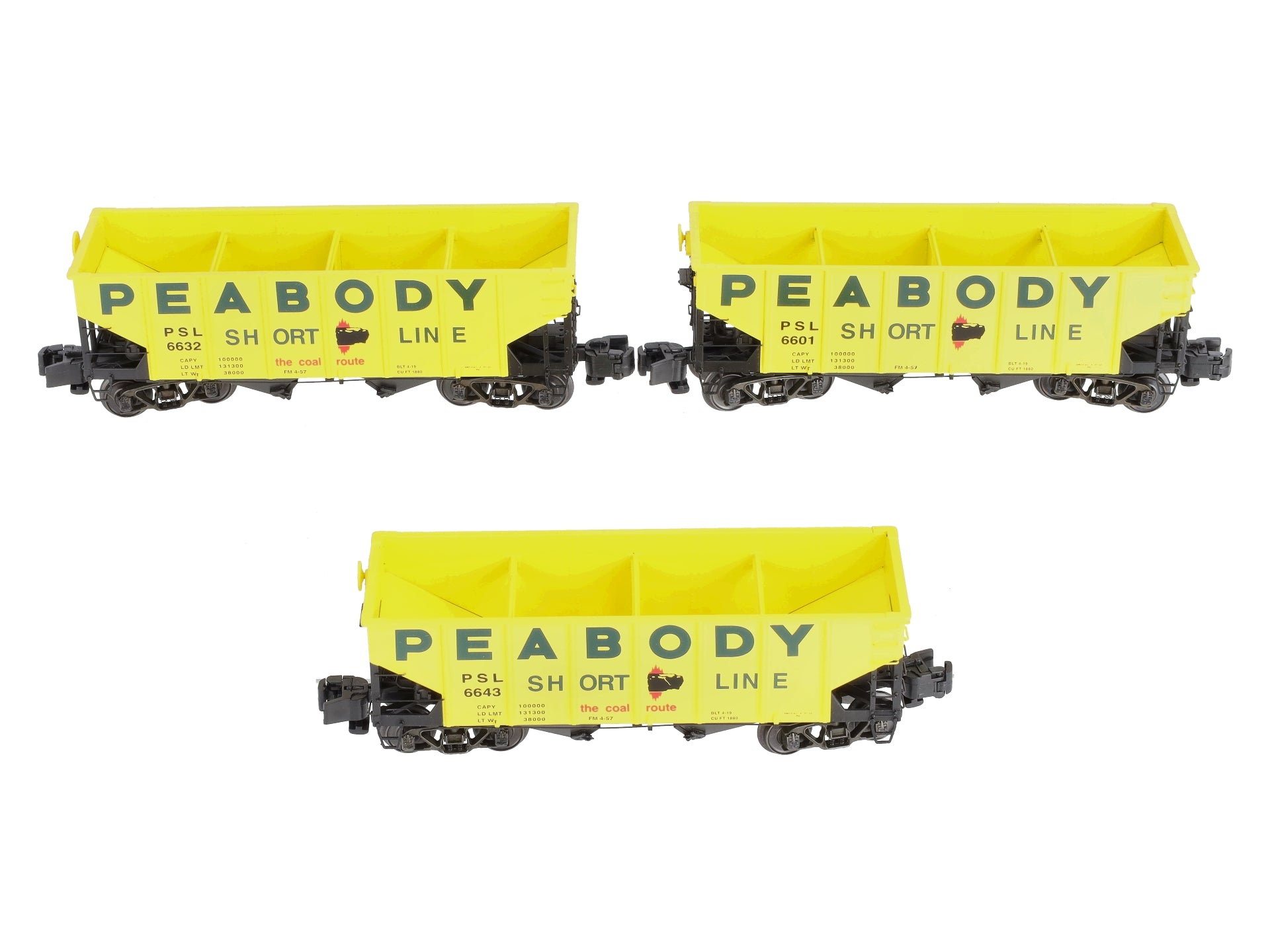 S-Helper 01206 S Gauge Peabody Short Line Hopper Car (Set of 3) EX/Box