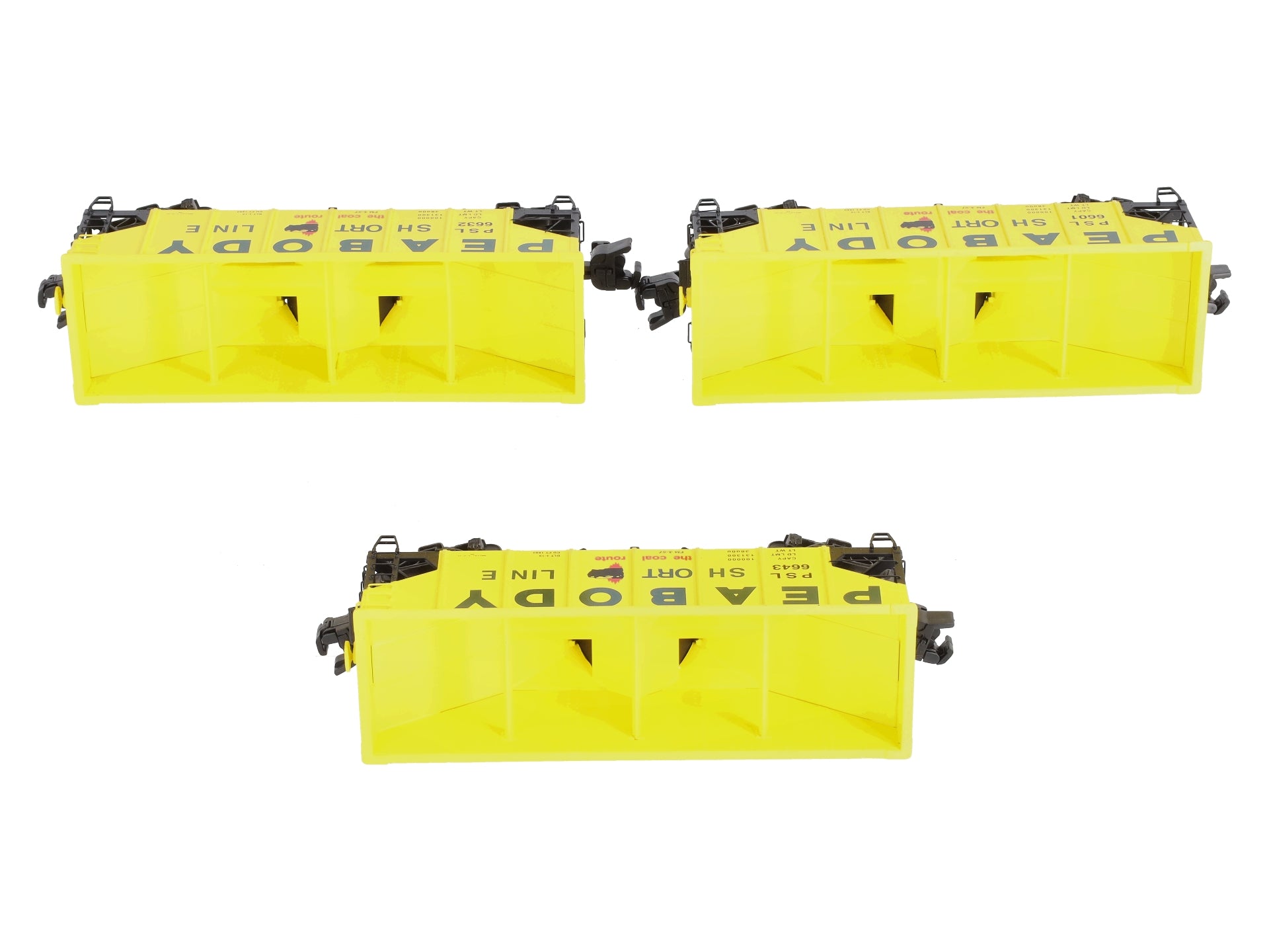 S-Helper 01206 S Gauge Peabody Short Line Hopper Car (Set of 3) EX/Box