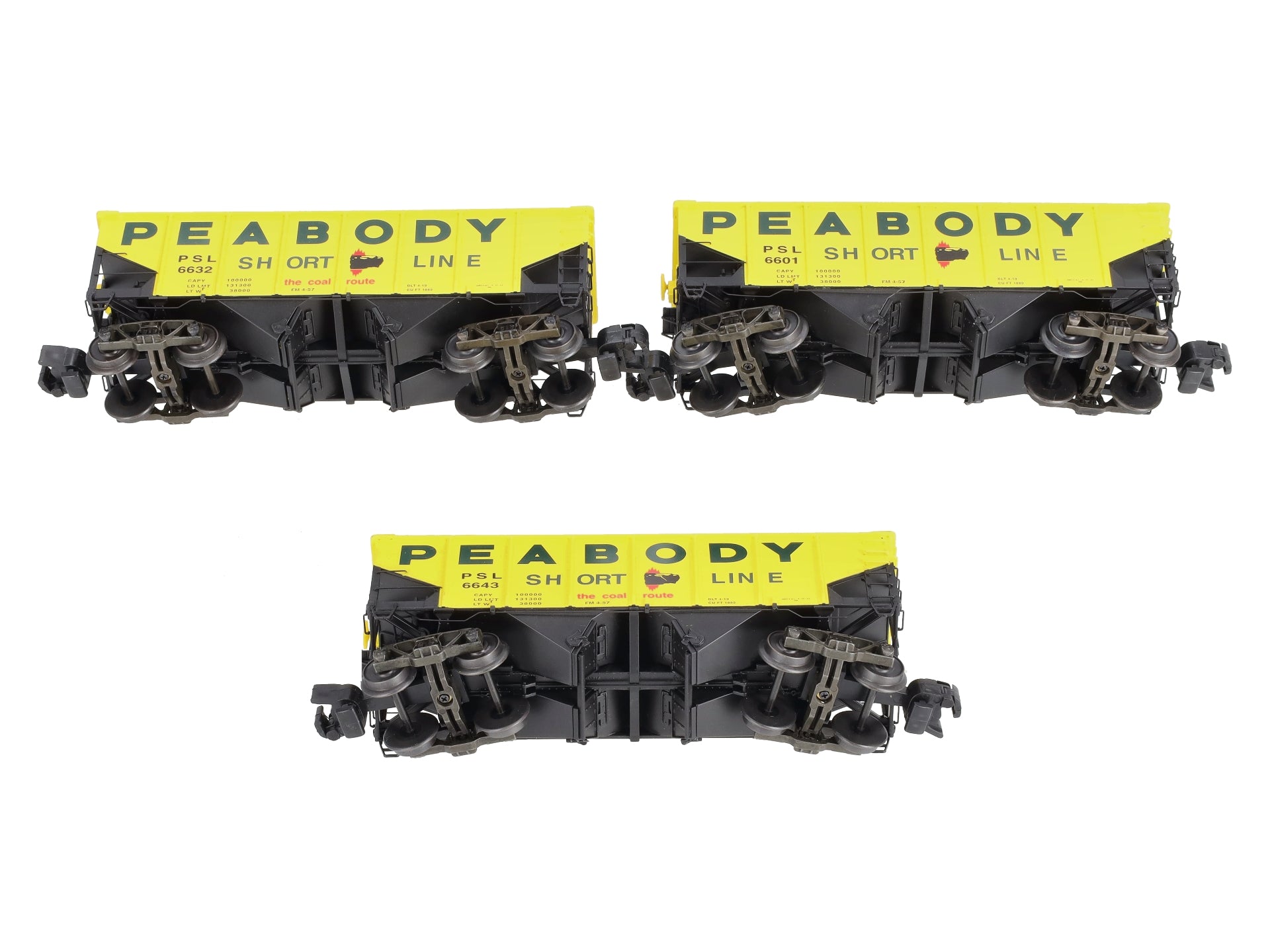 S-Helper 01206 S Gauge Peabody Short Line Hopper Car (Set of 3) EX/Box