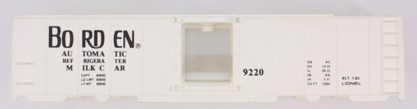 Lionel 9220-7 Automatic Borden Milk Car Shell without Flower Decal