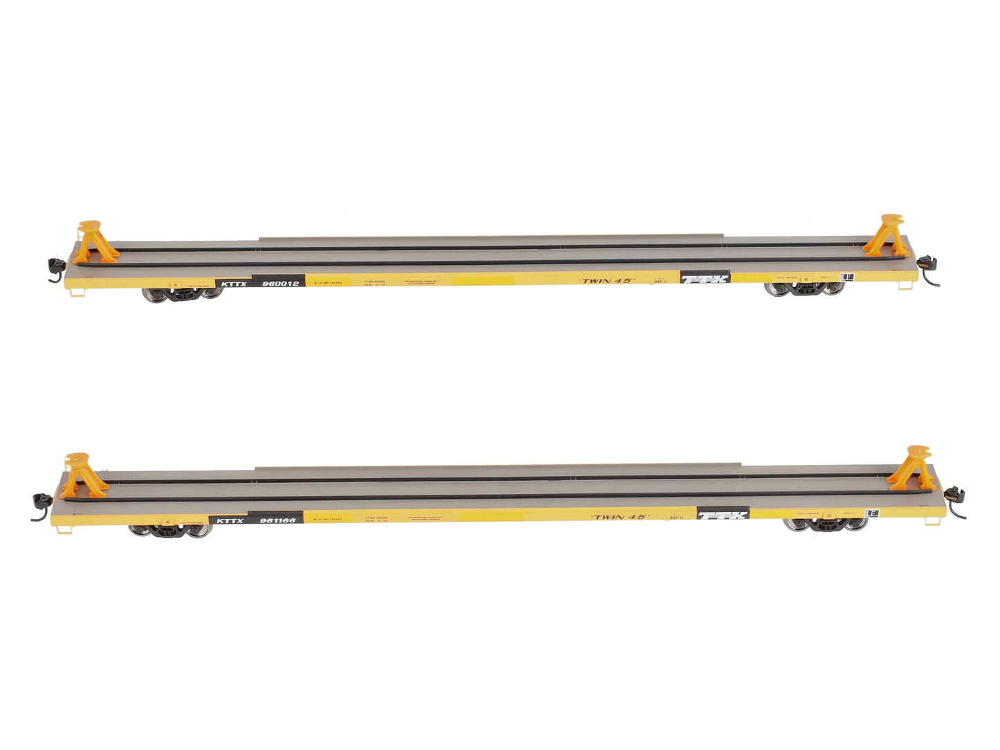 Walthers 932-240327 HO KTTX Gold Bethlehem 89'4" Flush Deck Flatcar (Set of 2)
