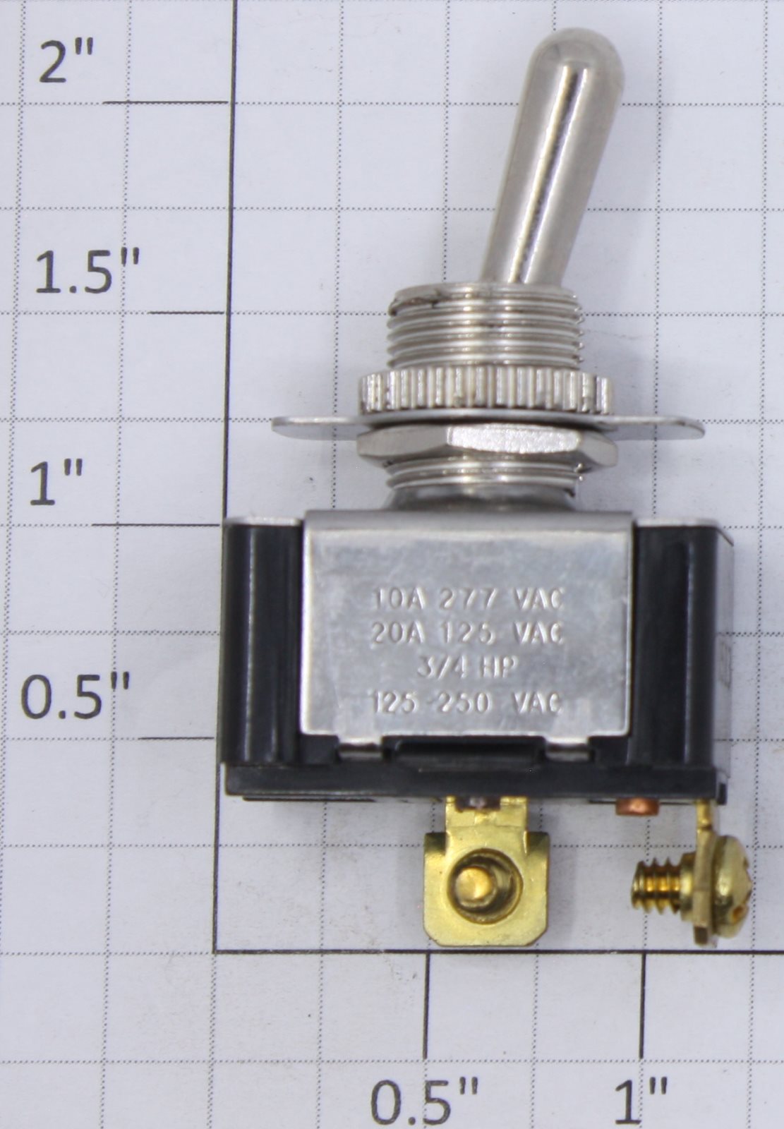 Acme 0826-01 SPST Heavy Duty Toggle Switch 10A @ 277VAC, 20A @ 125VAC 3/4 HP