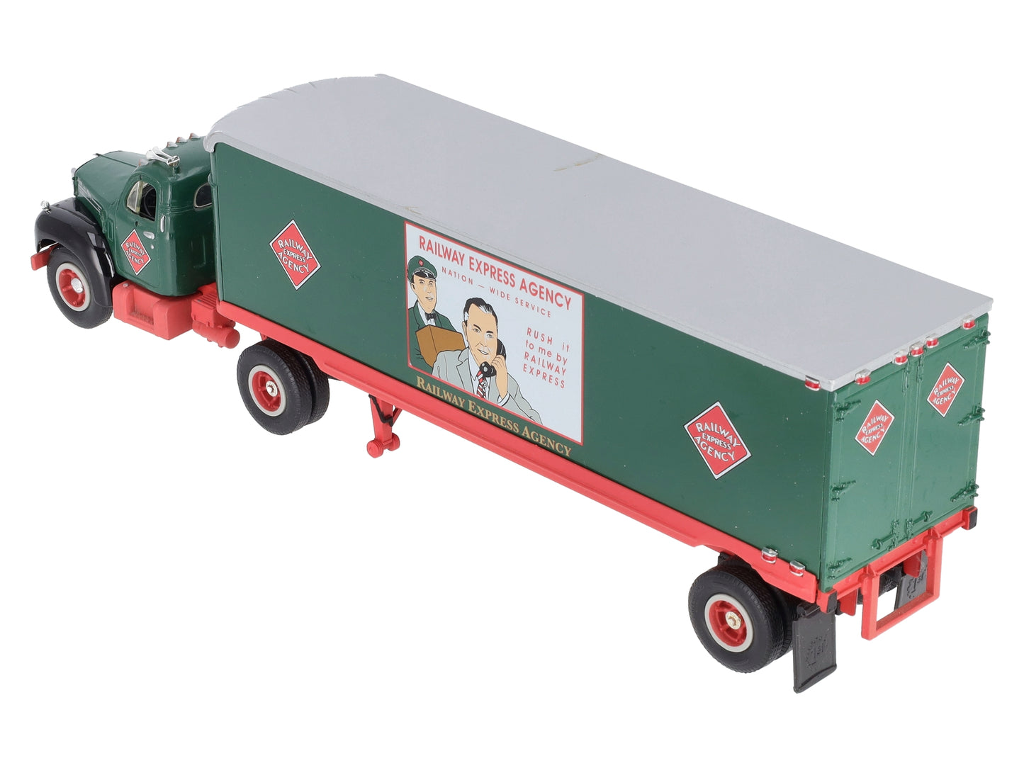 Railway Express 19-1654 1:34 Scale 1960 Model B-61 Mack Tractor Trailer EX/Box