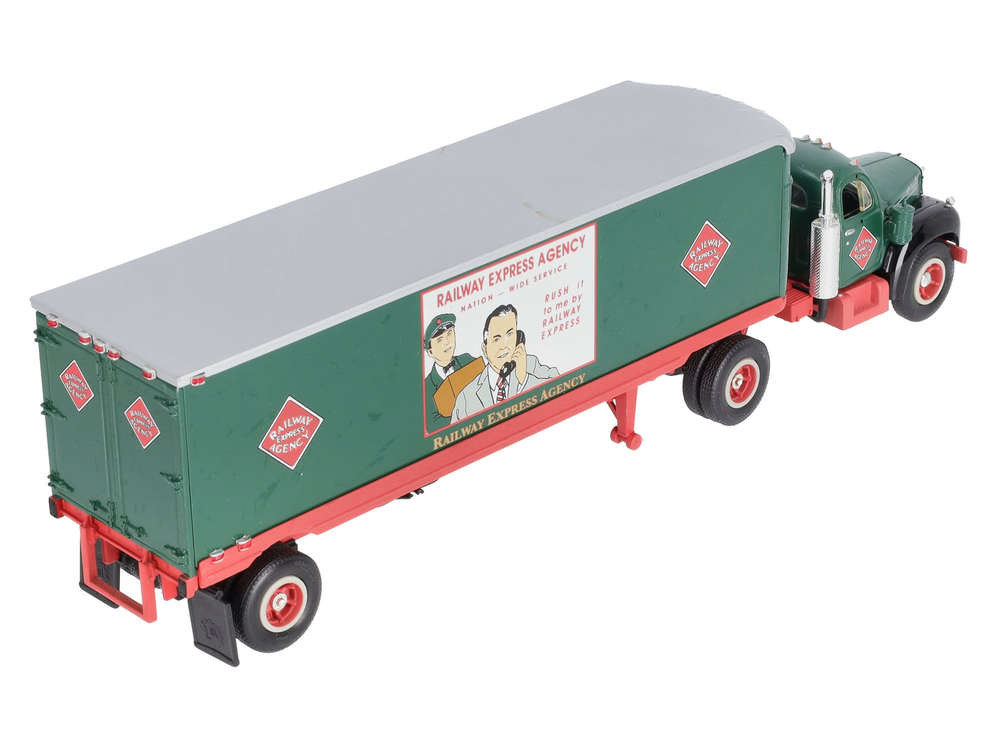 Railway Express 19-1654 1:34 Scale 1960 Model B-61 Mack Tractor Trailer EX/Box