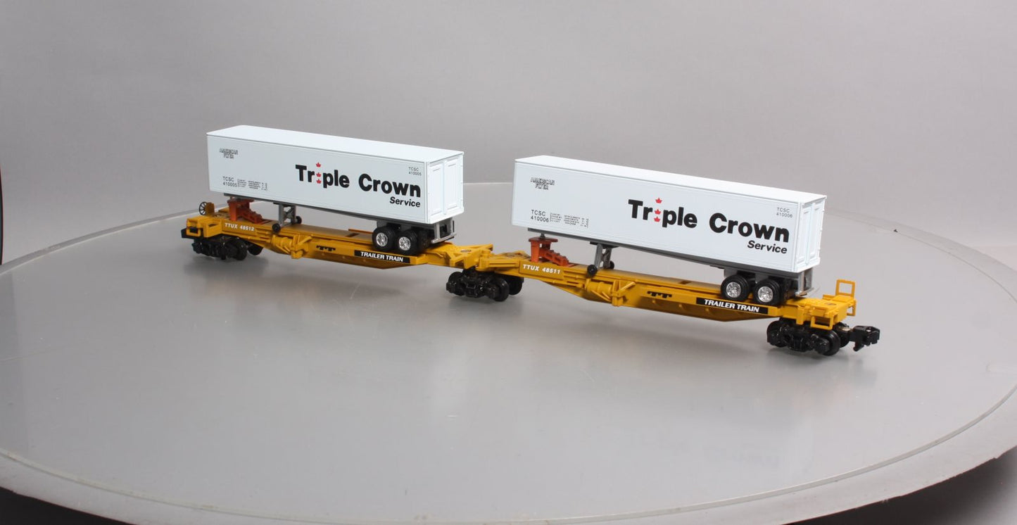 American Flyer S Gauge 6-48511 Triple Crown TTUX Intermodal Car LN/Box