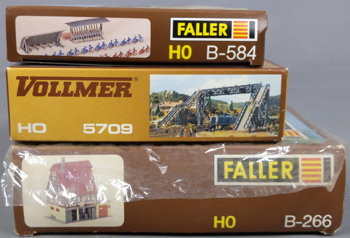 Vollmer & Faller HO Scale Building Kits: 5709, B-266, B-584 [3] EX/Box