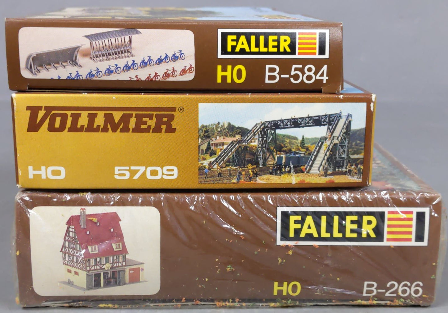 Vollmer & Faller HO Scale Building Kits: 5709, B-266, B-584 [3] EX/Box