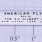 American Flyer 772-1 Oil Well Nameplate with Adhesive
