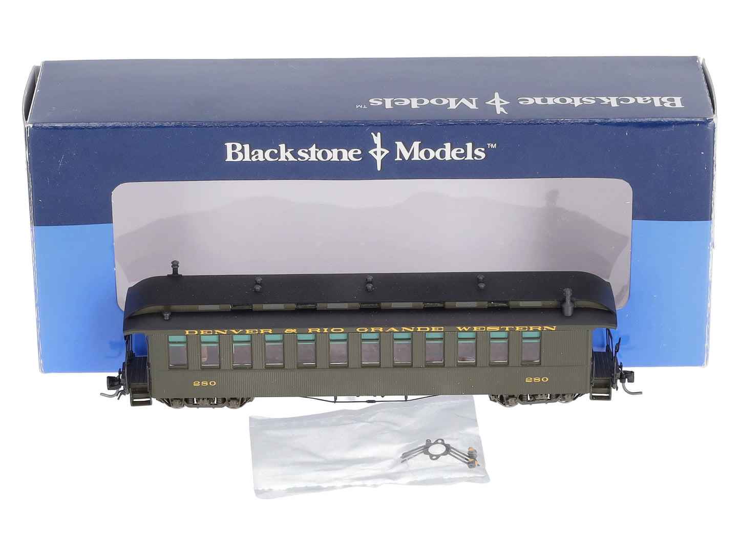 Blackstone Models B350100 HOn3 D&RGW Open Platform Coach Passenger Car #280