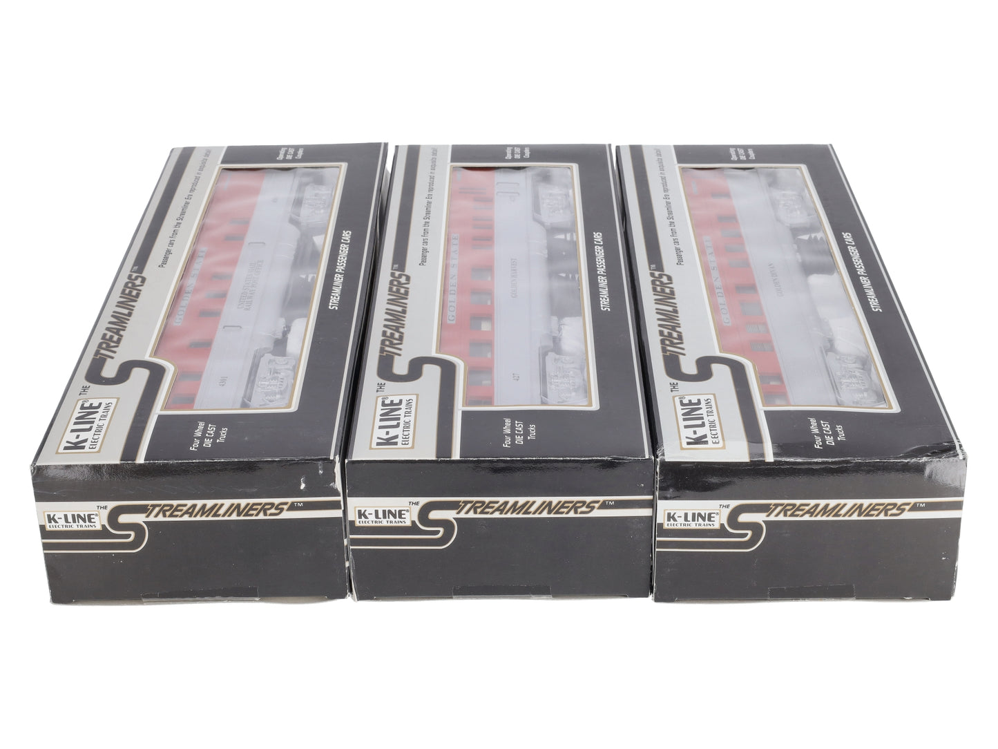 K-Line K4532E O Golden State Streamliner Passenger Cars (Set of 3) NIB