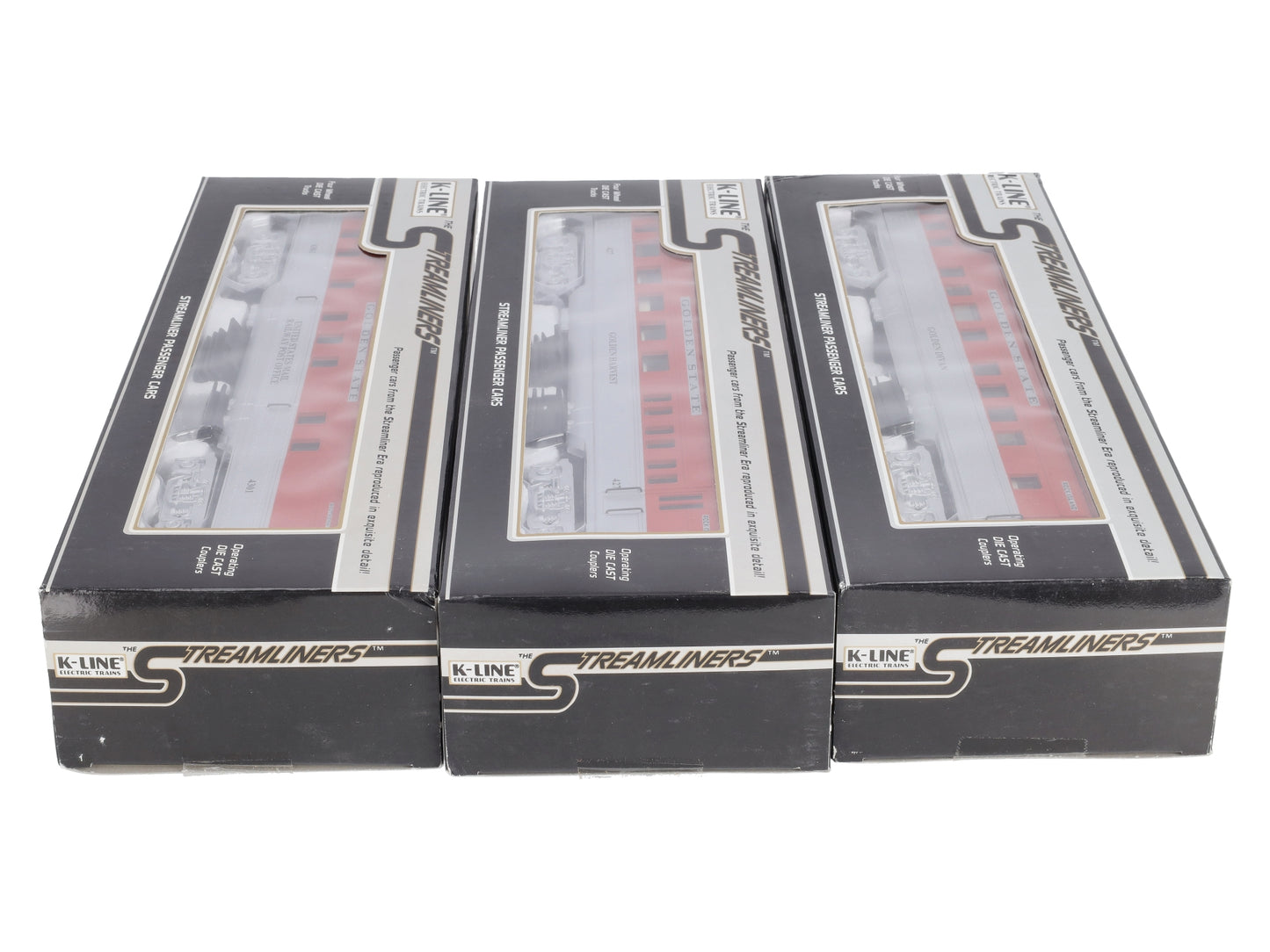 K-Line K4532E O Golden State Streamliner Passenger Cars (Set of 3) NIB
