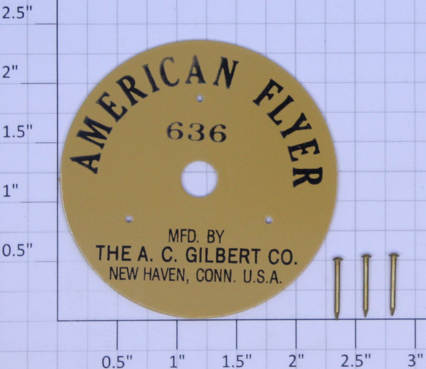 American Flyer 636-2 "American Flyer" Reel Side with Nails