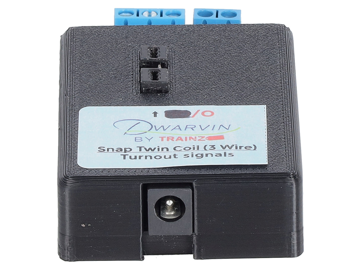 Dwarvin DVTSTC3-3 O 3R Turnout Twin Coil 3-Wire 3 Signals Kit w/ Pwr - Black