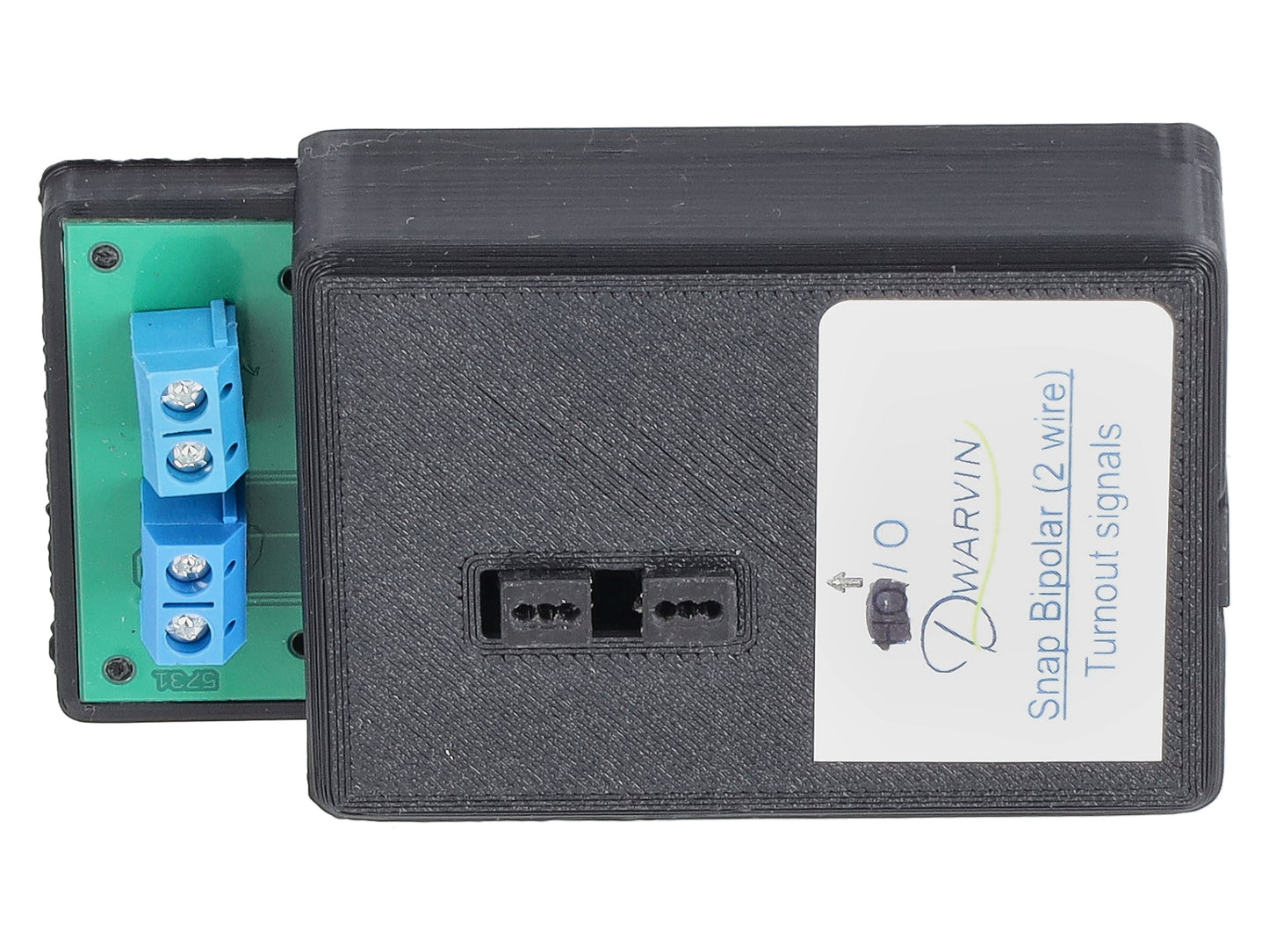 Dwarvin DVTSB2-3NP O Turnout Snap Bipolar 2 Wire - 3 Black Signals Kit No Power