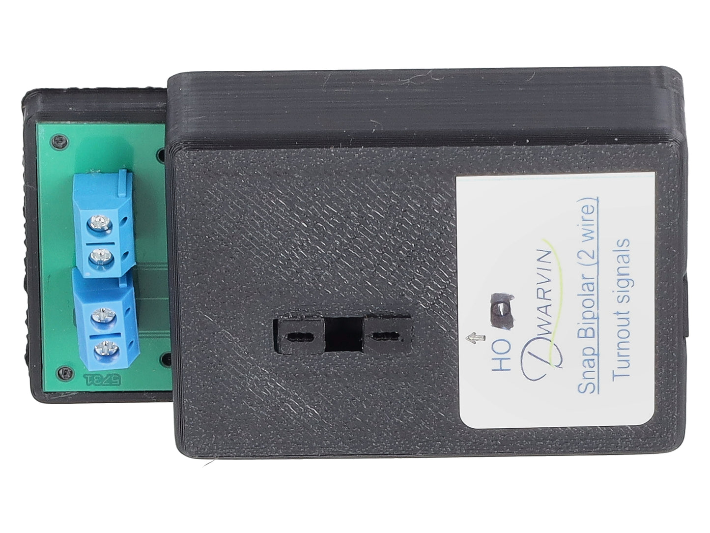 Dwarvin DVTSB2-1S HO Turnout Snap Bipolar 2 Wire 3 Silver Signals Kit w Power