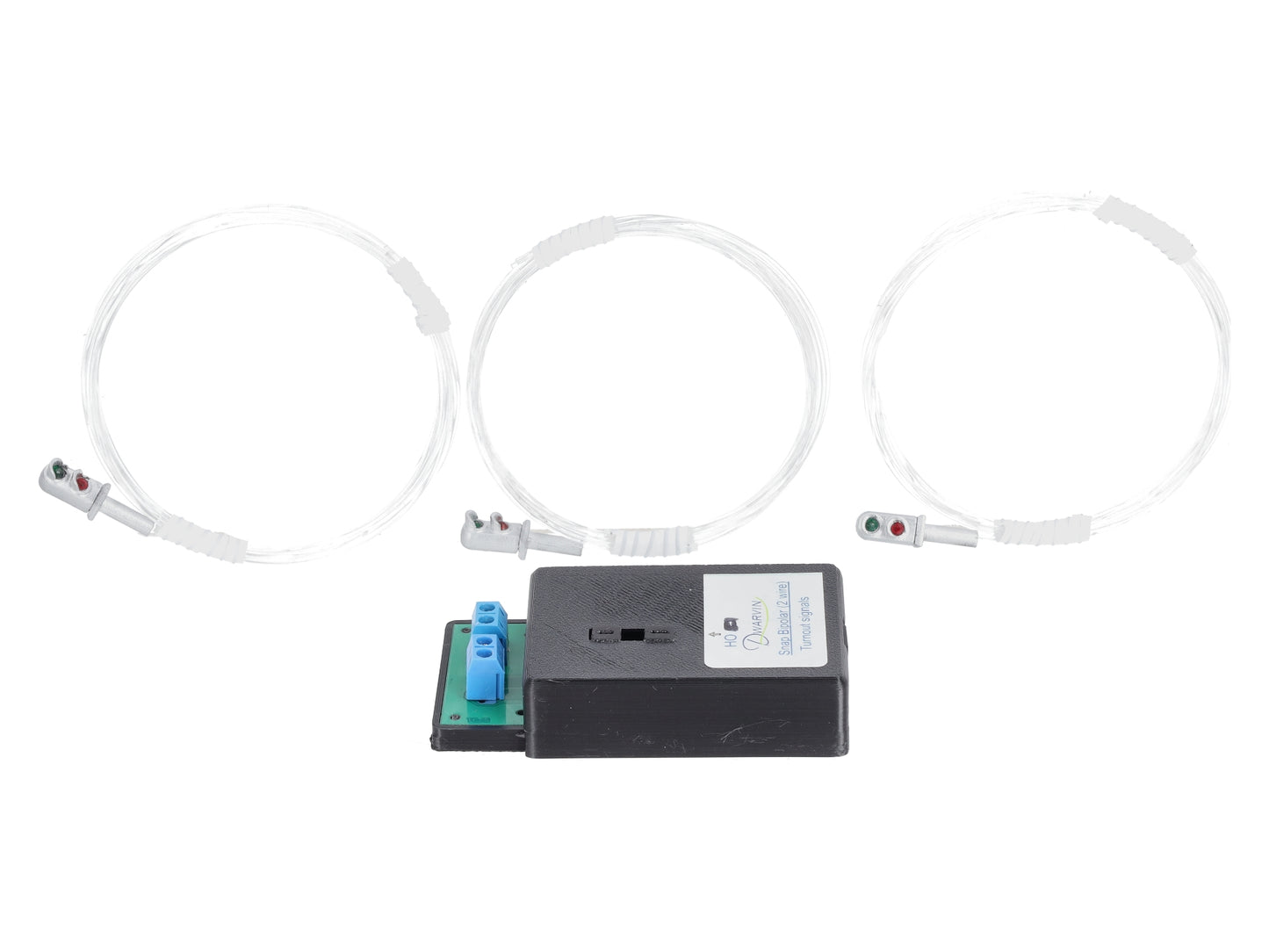 Dwarvin DVTSB2-1S-NP HO Turnout Snap Bipolar 2 Wire 3 Silver Signals Kit NP