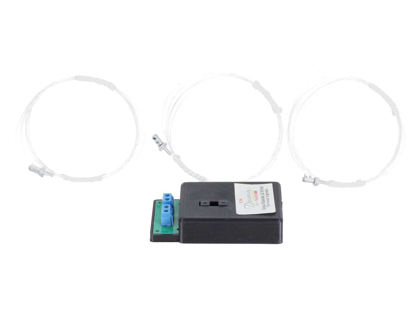 Dwarvin DVTSB2-2S-NP N Turnout Snap Bipolar 2 Wire 3 Silver Signals Kit NP