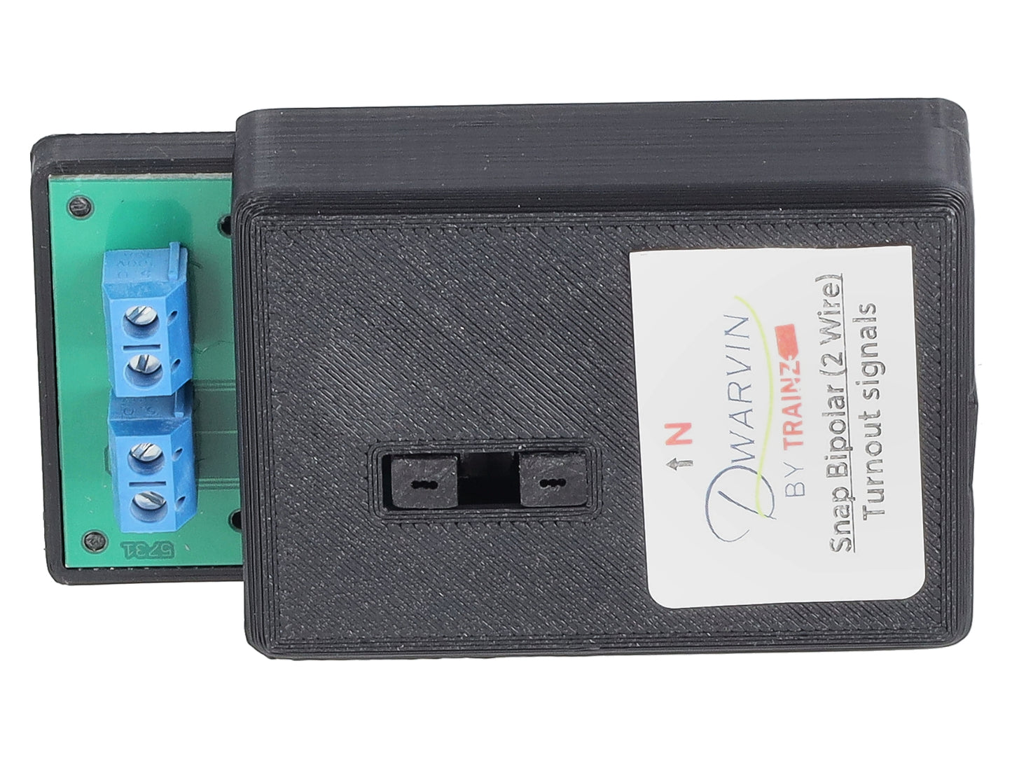 Dwarvin DVTSB2-2S-NP N Turnout Snap Bipolar 2 Wire 3 Silver Signals Kit NP