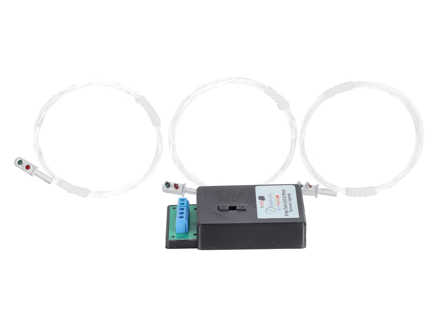 Dwarvin DVTSTC3-1S-NP HO Twin Coil 3 wire 3 Dwarf Signals Kit w/o Pwr - Silver