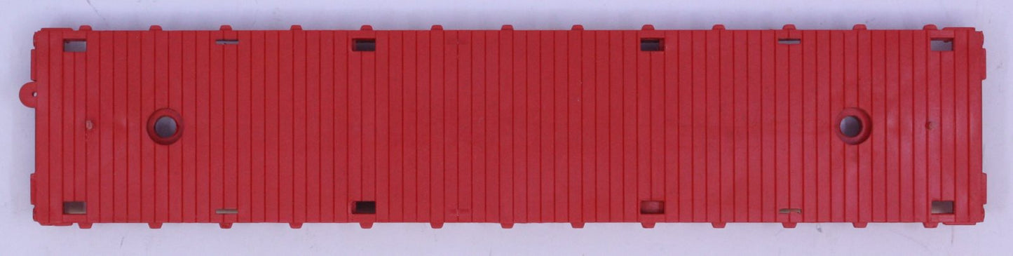 American Flyer 643-R S Gauge "Worlds Greatest Show" Red Plastic Flat Car Frame