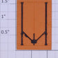 American Flyer DOOR18 Orange Reefer Door with Black Detail