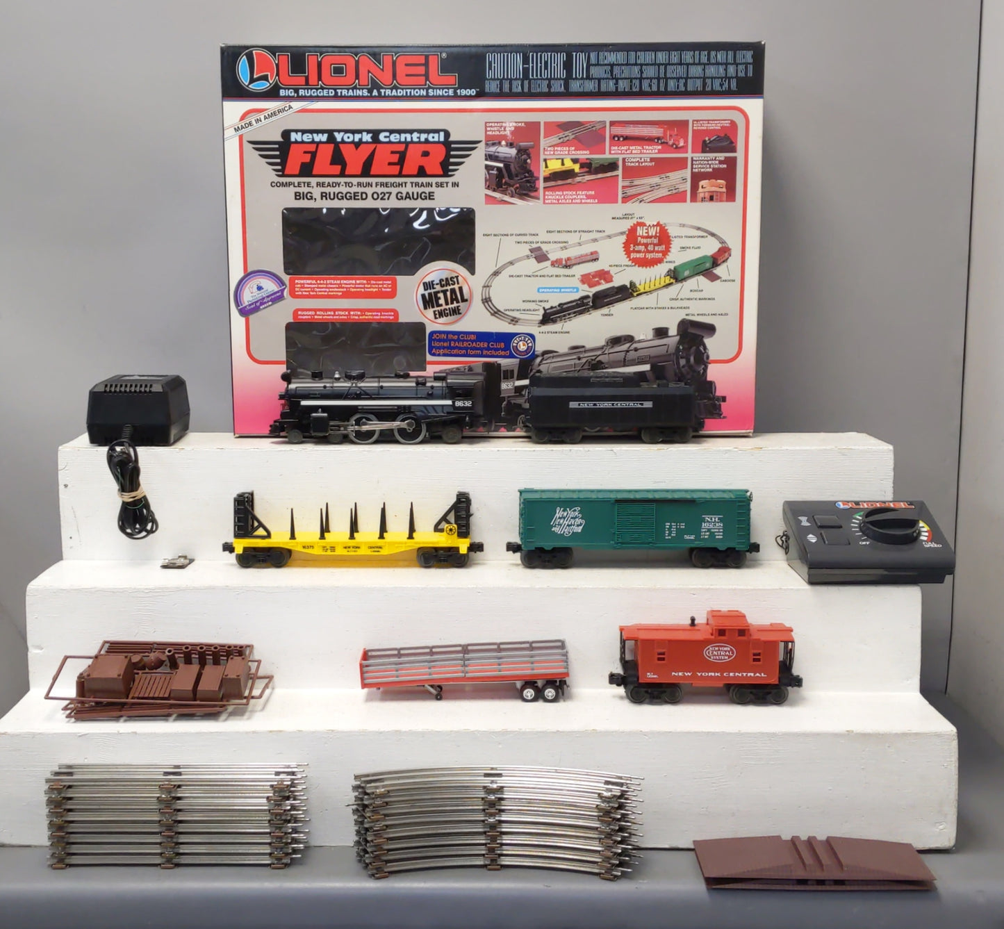 Lionel 6-11735 O New York Central Flyer Steam Freight Train Set EX/Box