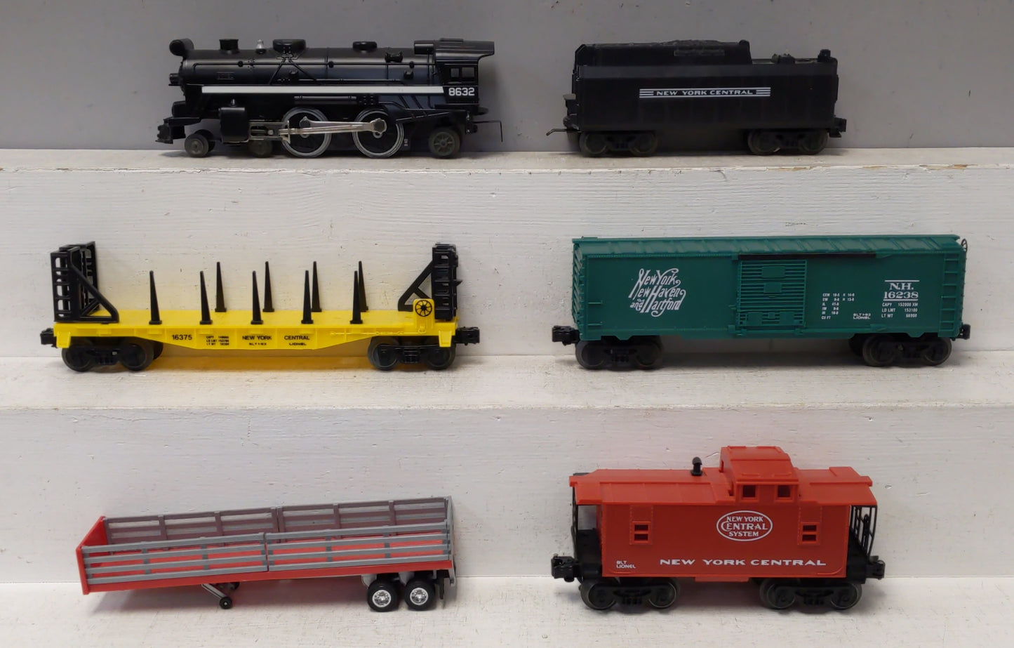 Lionel 6-11735 O New York Central Flyer Steam Freight Train Set EX/Box