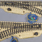 Marklin 5117 HO Scale Left and Right Track Turnouts [6] EX/Box