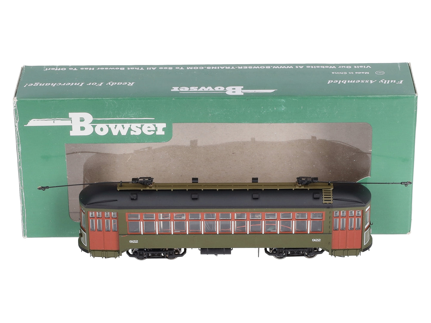 Bowser 12837 HO New Orleans RTA Perley Thomas 2-Truck Streetcar Standard DC #922