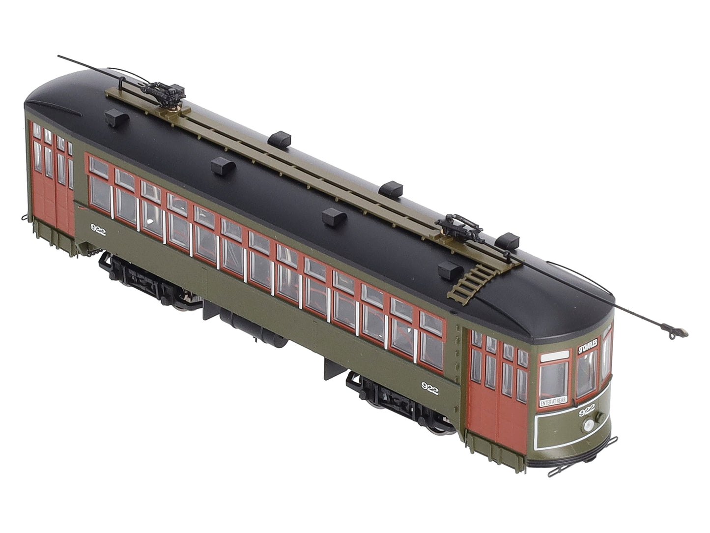 Bowser 12837 HO New Orleans RTA Perley Thomas 2-Truck Streetcar Standard DC #922