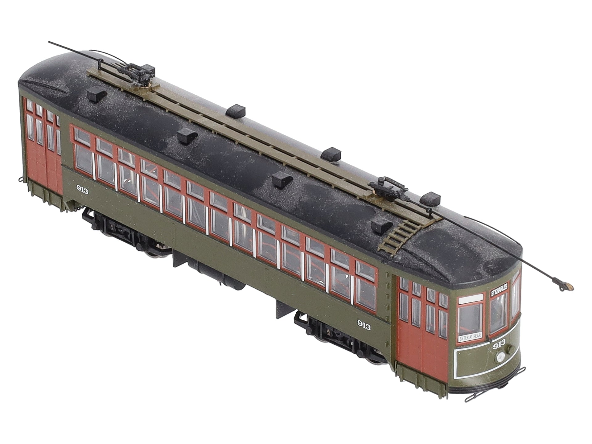 Bowser 12836 HO New Orleans RTA Perley Thomas 2-Truck Streetcar Standard DC #913