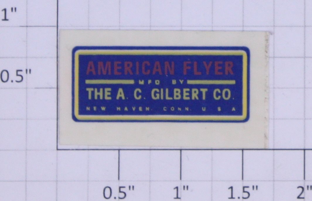 American Flyer FG649S The A.C. Gilbert Accessory Sticker