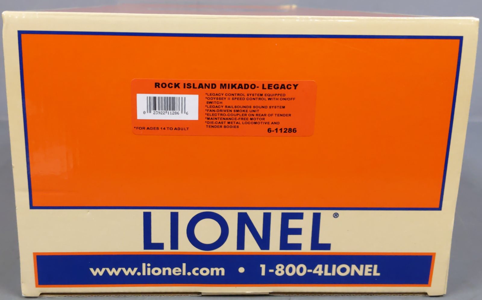 Lionel 6-11286 LEGACY O Rock Island 2-8-2 Mikado Steam Locomotive & Tender #2302