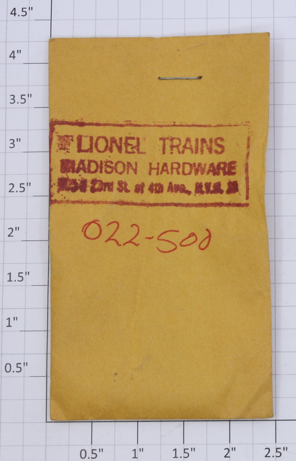 Lionel O22-500 O22 Turnout Track to Super O Pin Adapter Set in Envelope