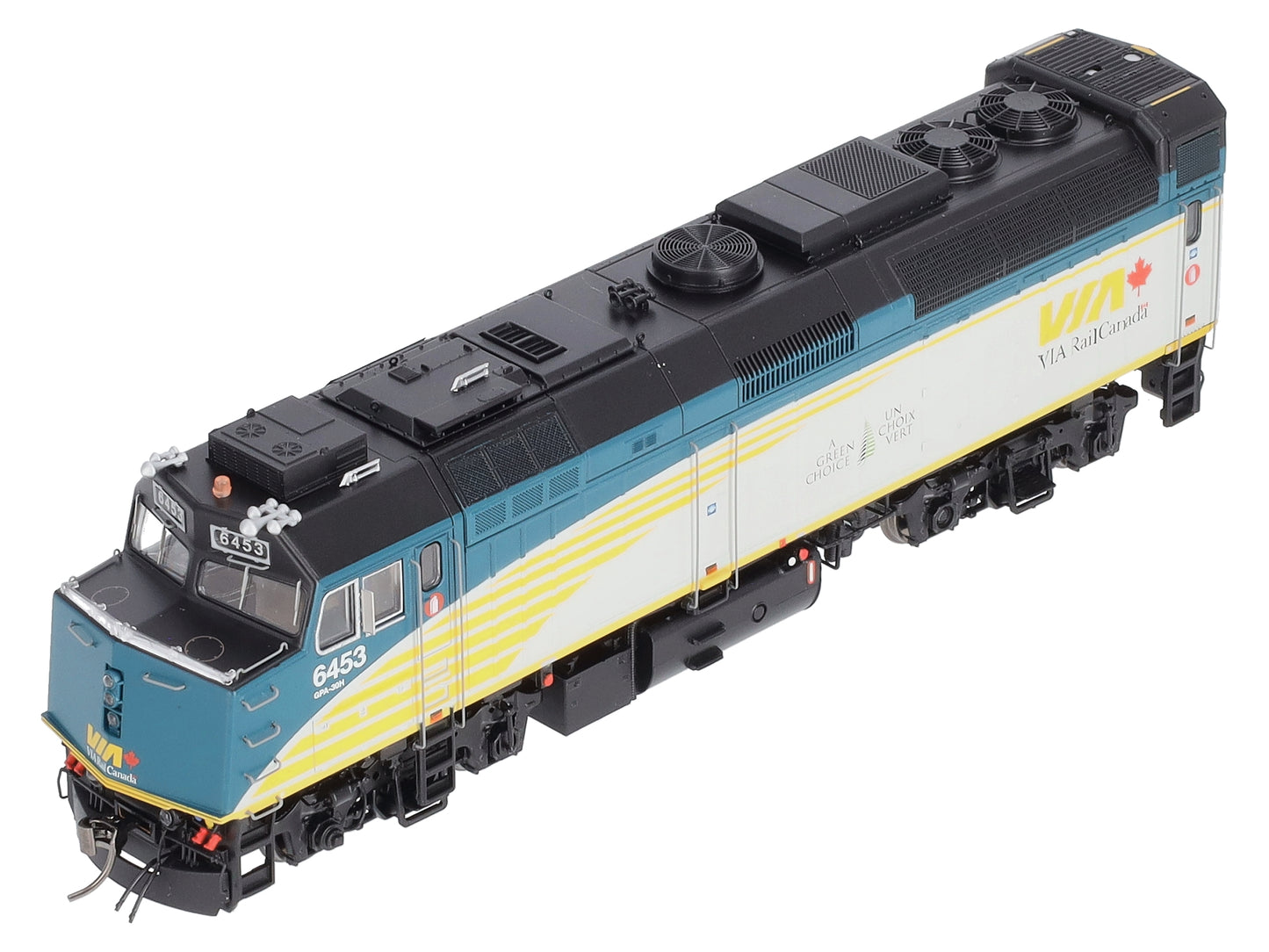 Rapido Trains 82509 HO VIA REBLT F40PH #6453 w/DCC