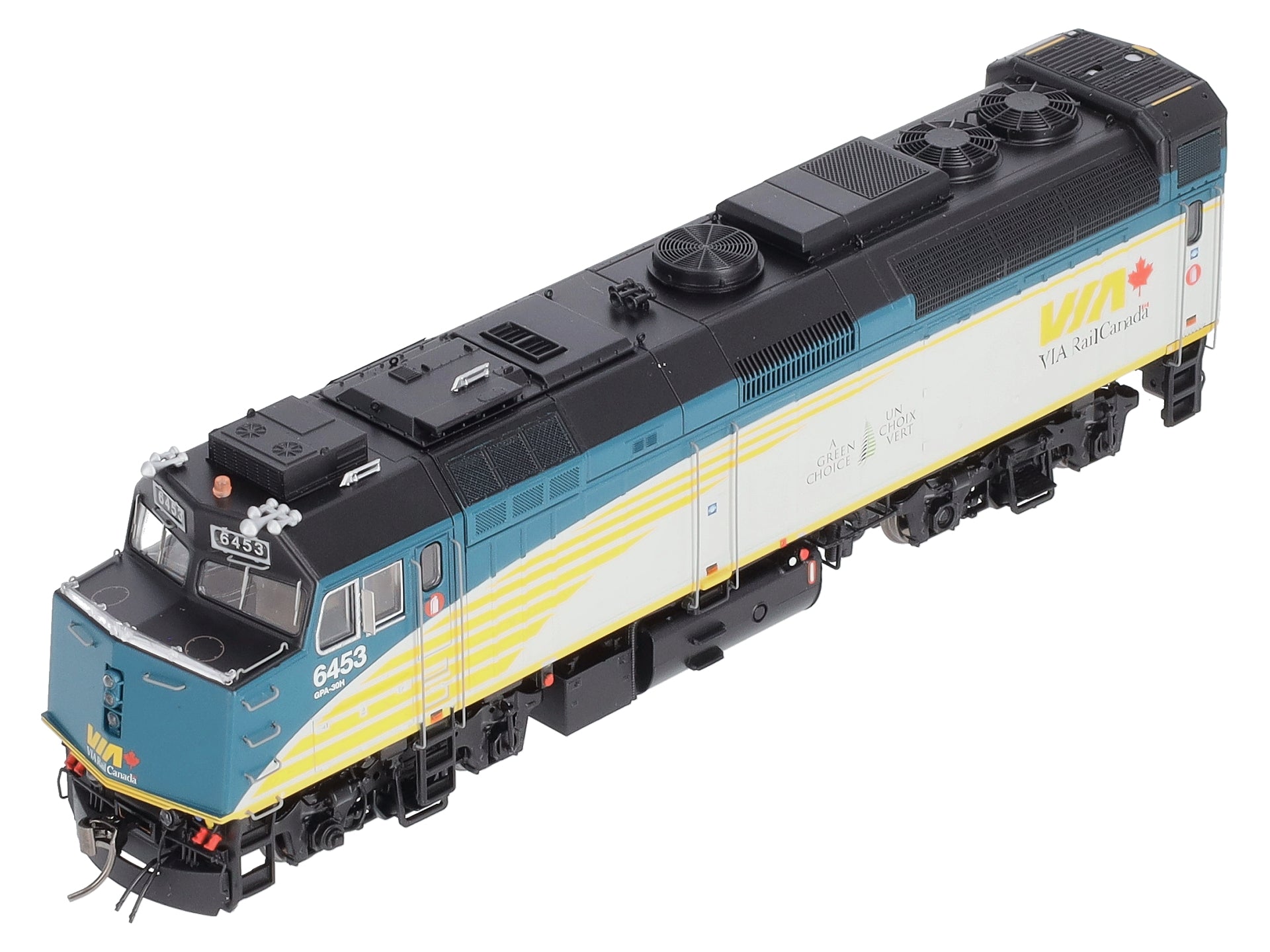 Rapido Trains 82509 HO VIA REBLT F40PH #6453 w/DCC