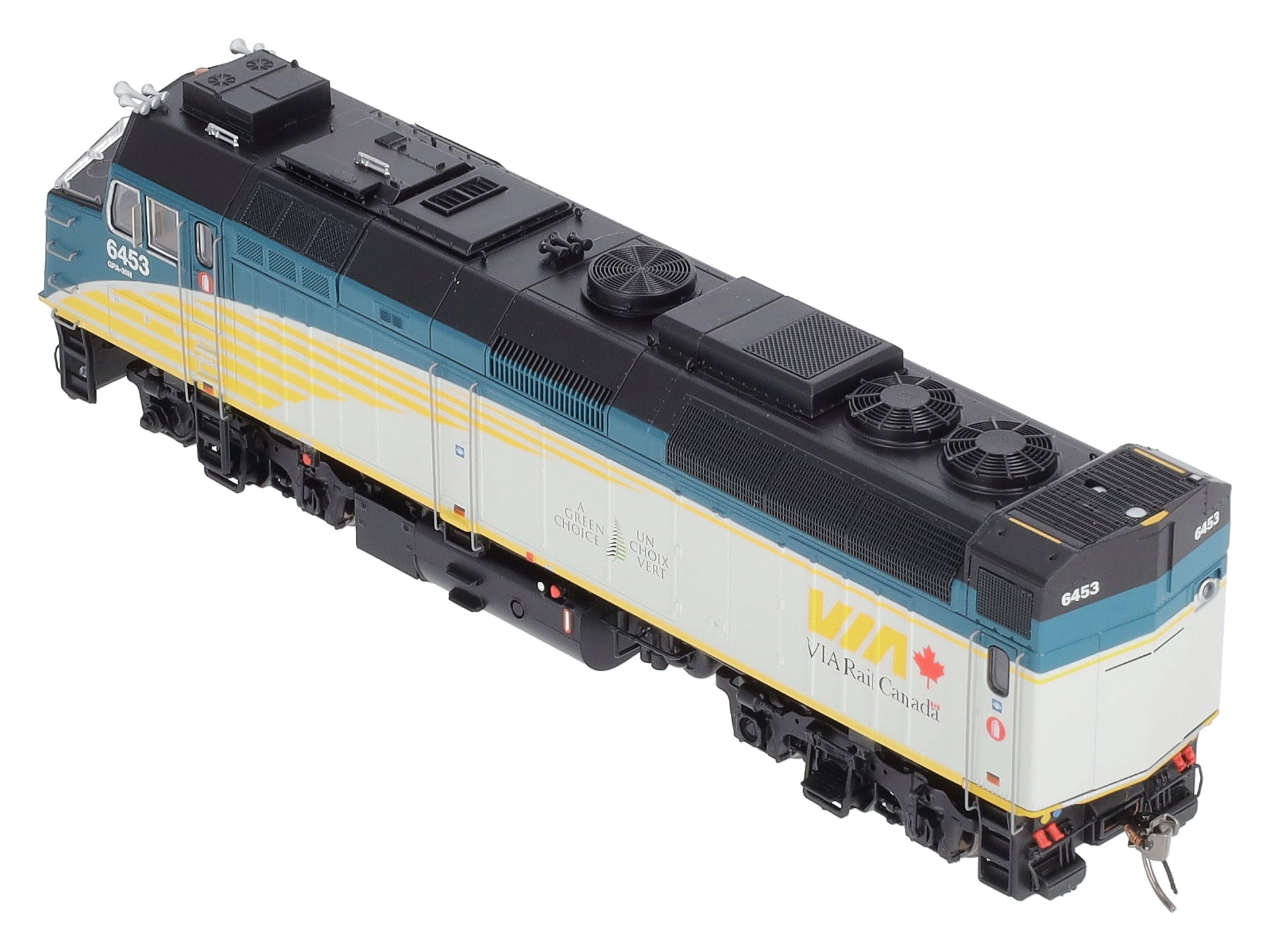 Rapido Trains 82509 HO VIA REBLT F40PH #6453 w/DCC