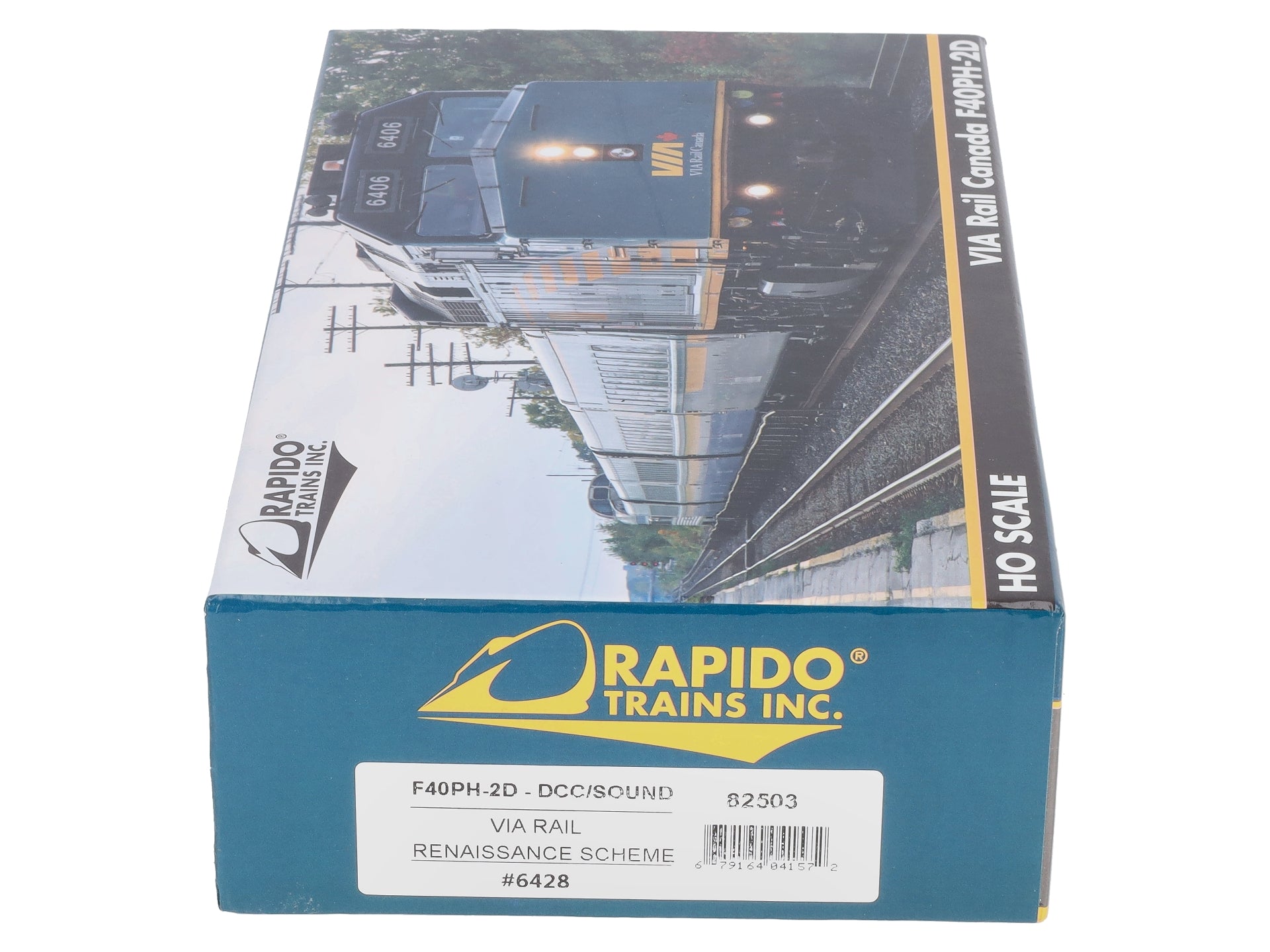 Rapido Trains 82503 HO VIA Rail Canada Rebuilt F40PH-2D Diesel w/ Sound #6428