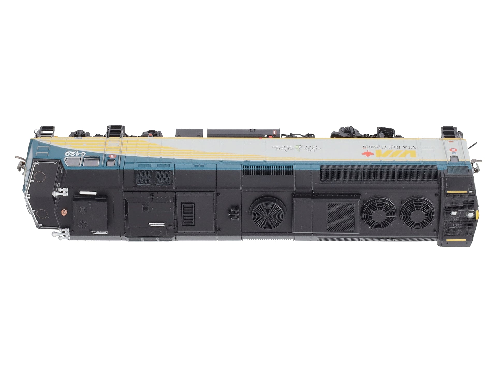 Rapido Trains 82503 HO VIA Rail Canada Rebuilt F40PH-2D Diesel w/ Sound #6428