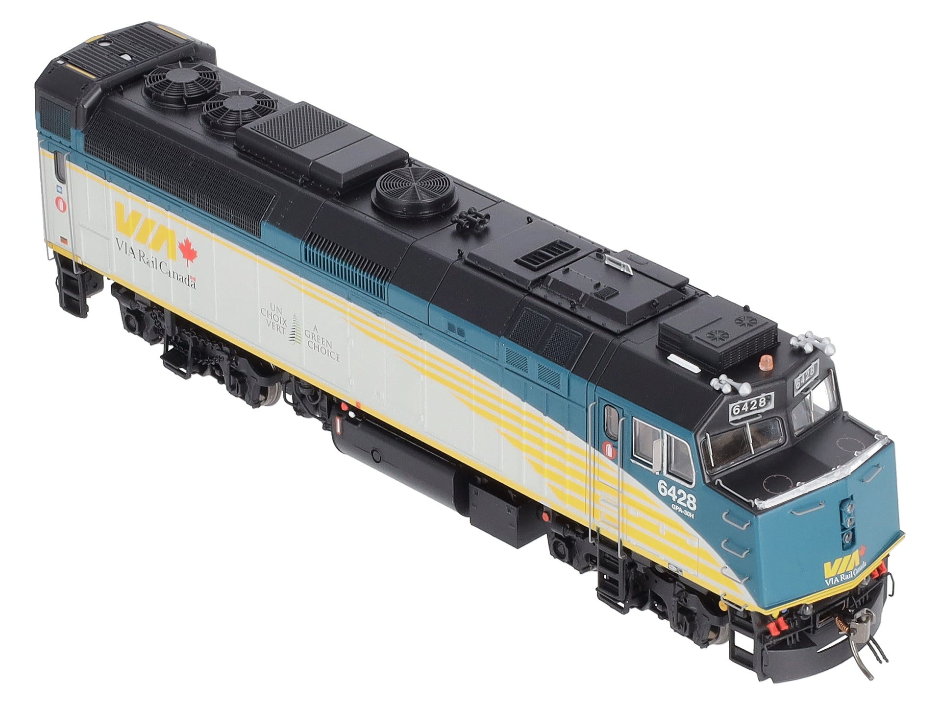 Rapido Trains 82503 HO VIA Rail Canada Rebuilt F40PH-2D Diesel w/ Sound #6428