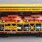 MTH 30-76096 O Milwaukee Rd Auto Carrier w/Nomads LN/Box