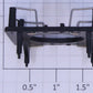 American Flyer XA12B896 Black Tank Car Platform with Metal Railing