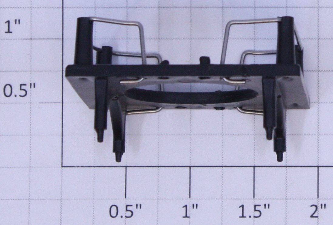 American Flyer XA12B896 Black Tank Car Platform with Metal Railing