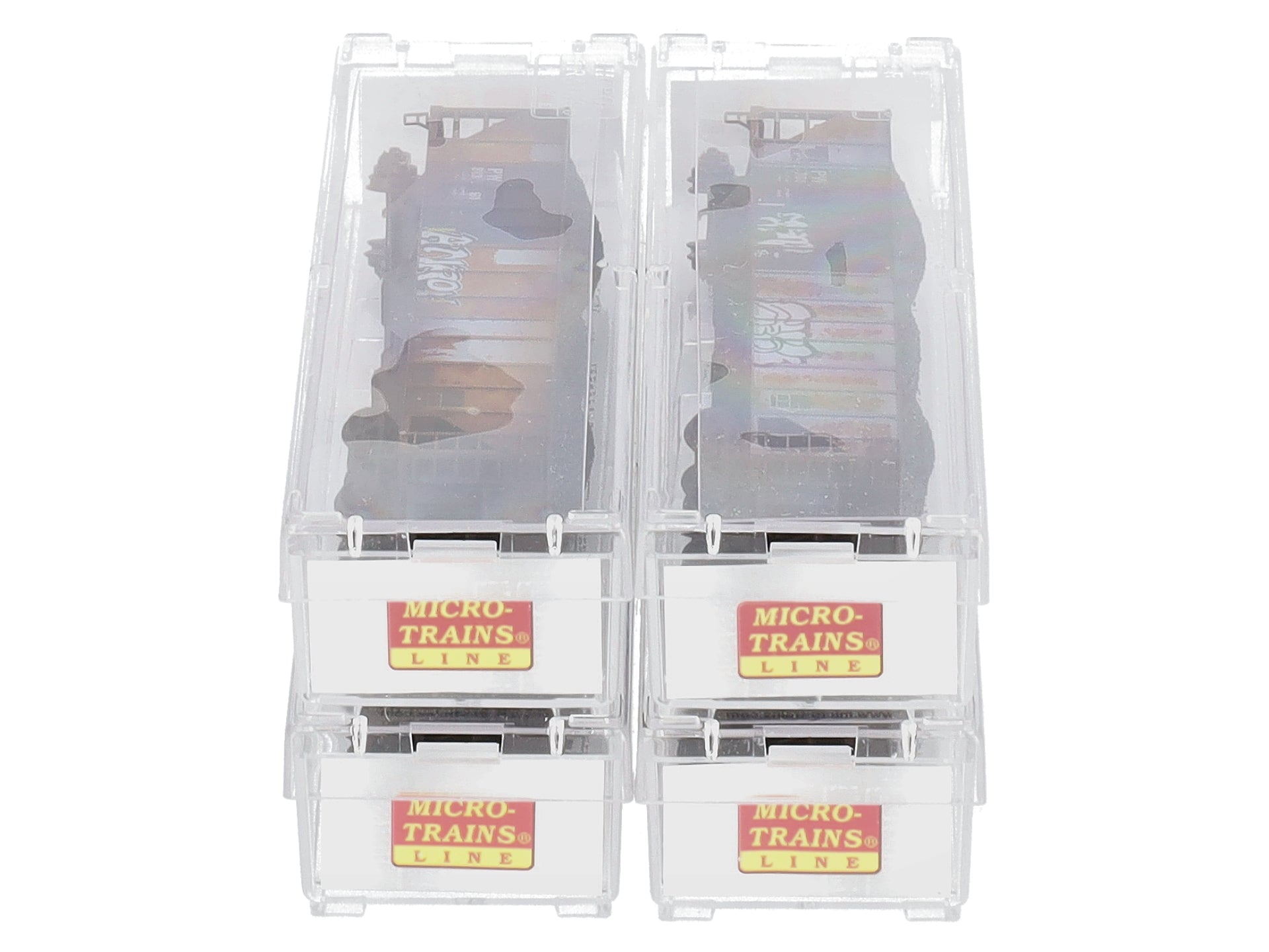 Micro-Trains 99305270 N PW 100-Ton 3-Bay Rib Side Open Hopper w/Load (Set of 4)