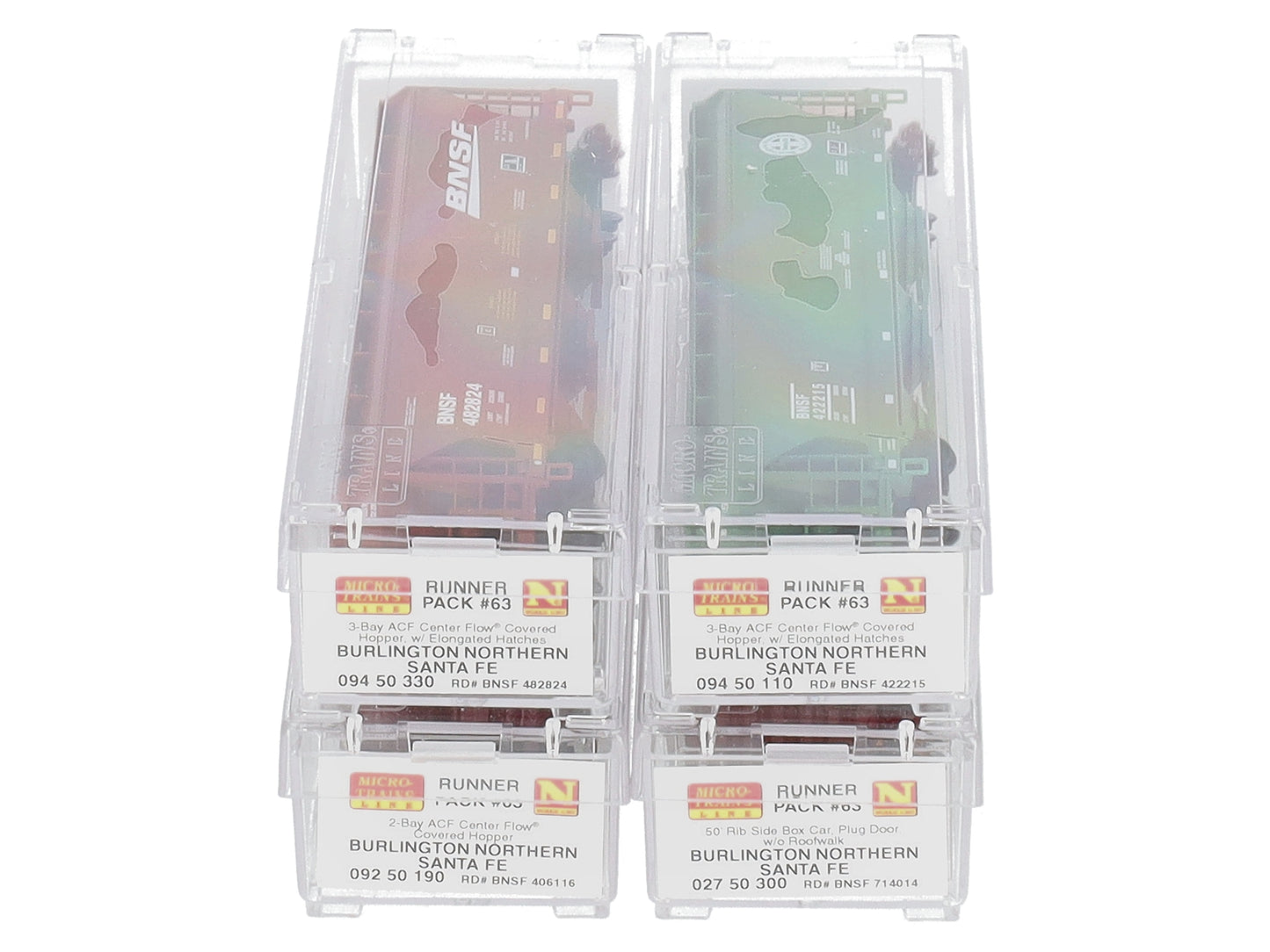 Micro-Trains 99300063 N BNSF Mixed Freight Runner Pack (Set of 4)