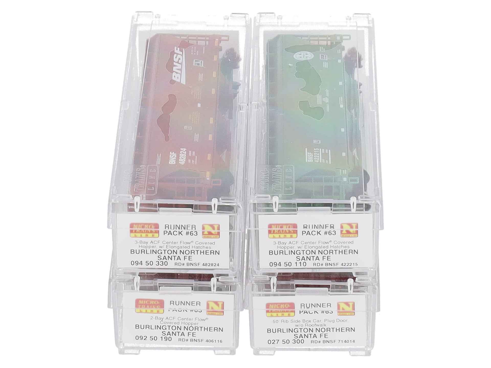 Micro-Trains 99300063 N BNSF Mixed Freight Runner Pack (Set of 4)