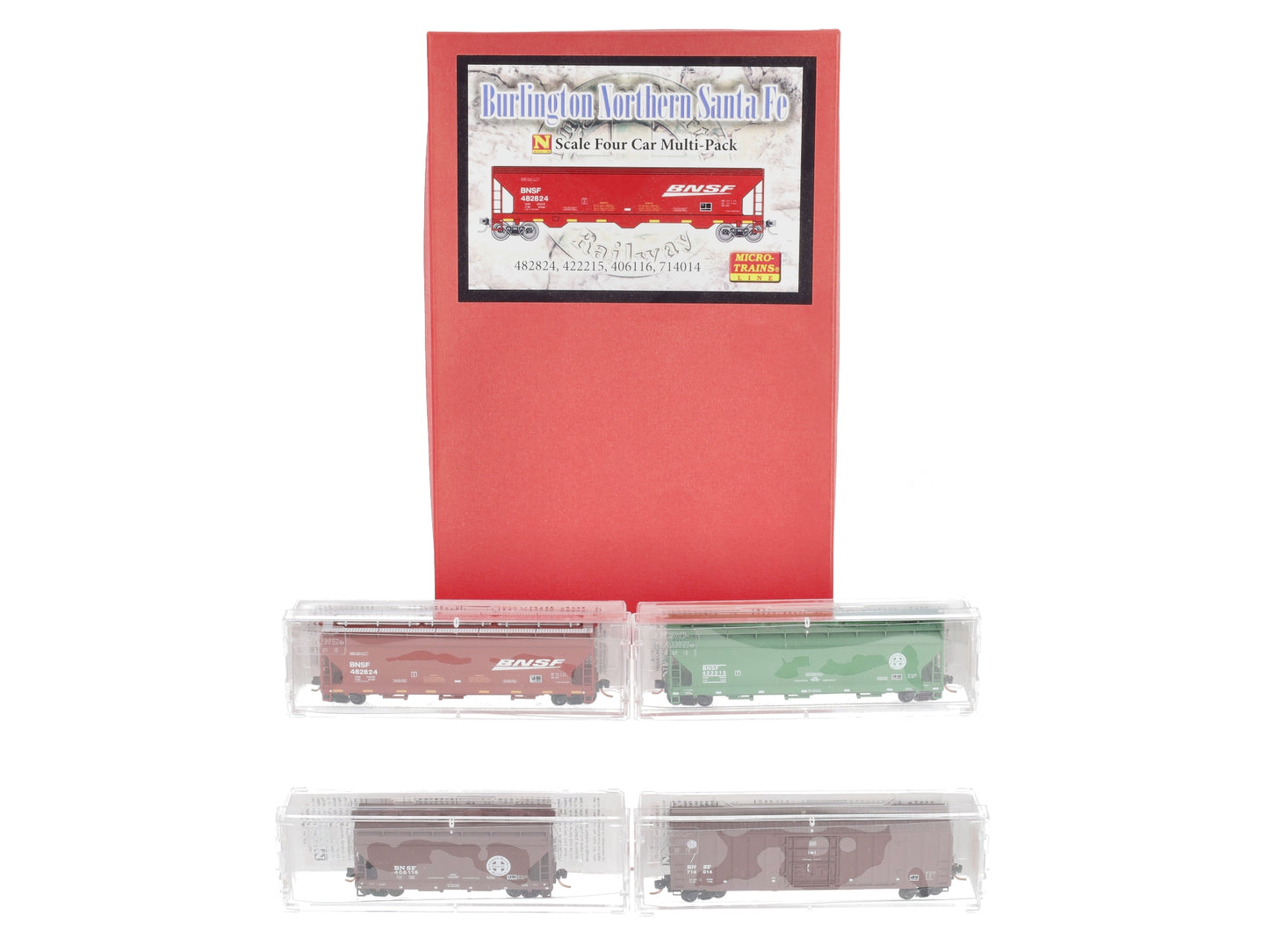 Micro-Trains 99300063 N BNSF Mixed Freight Runner Pack (Set of 4)