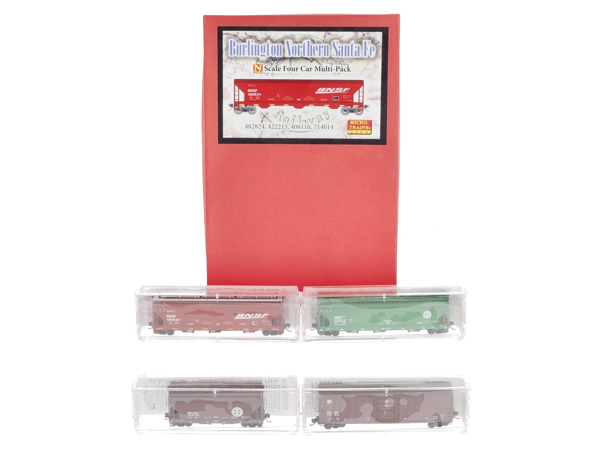 Micro-Trains 99300063 N BNSF Mixed Freight Runner Pack (Set of 4)