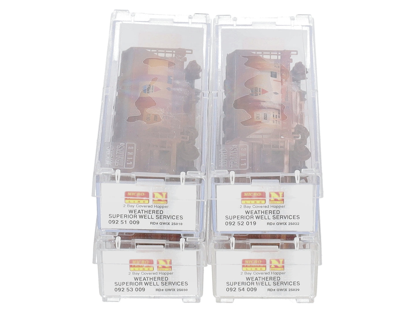 Micro-Trains 99305200 N Superior Well Service 2-Bay Hopper (Set of 4)