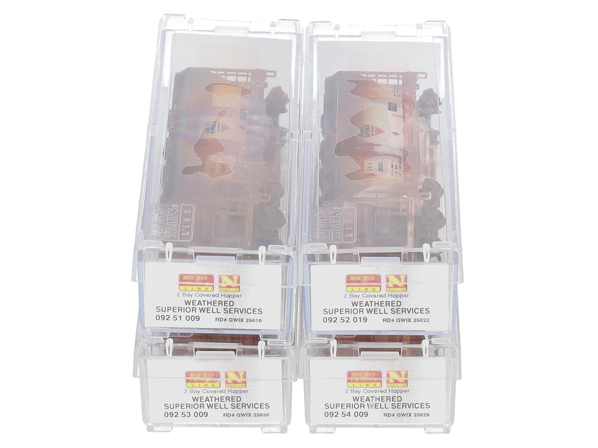 Micro-Trains 99305200 N Superior Well Service 2-Bay Hopper (Set of 4)